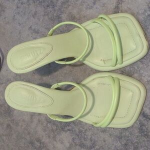 SCHUTZ | Lime Green Heels with Leather Sole